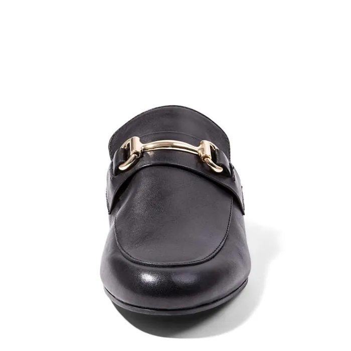 Womens Kandi Black Leather Steve Madden Loafers and Flats