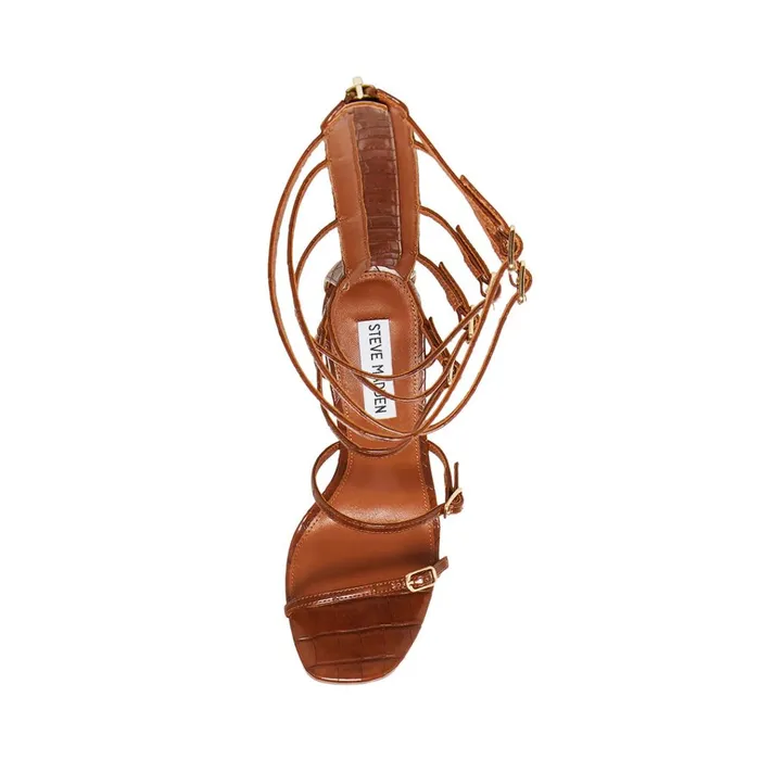 Womens Katrina Brown Crocodile Steve Madden Heels