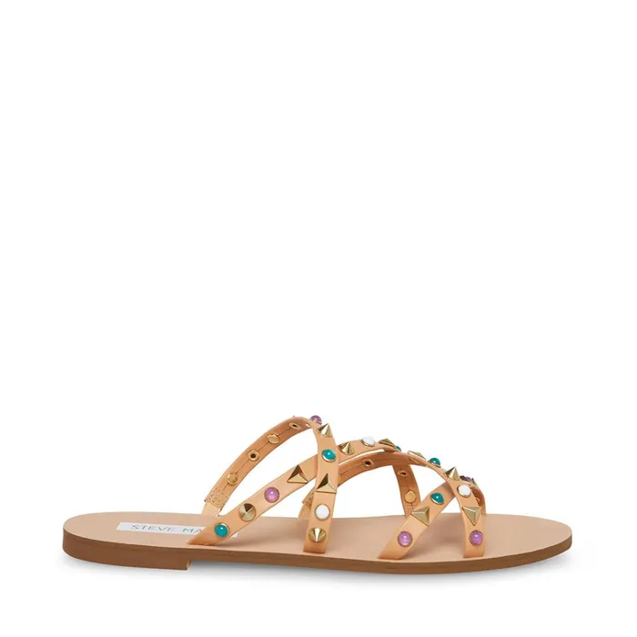 Womens Kelsey Natural Multi Steve Madden Sandals