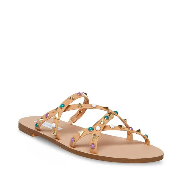 Womens Kelsey Natural Multi Steve Madden Sandals