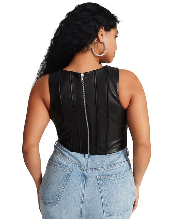 Womens Kimmie Corset Black Steve Madden Tops and Shirts