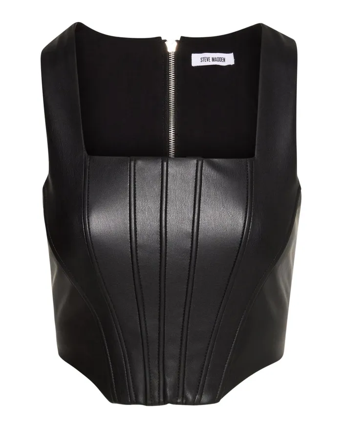 Womens Kimmie Corset Black Steve Madden Tops and Shirts