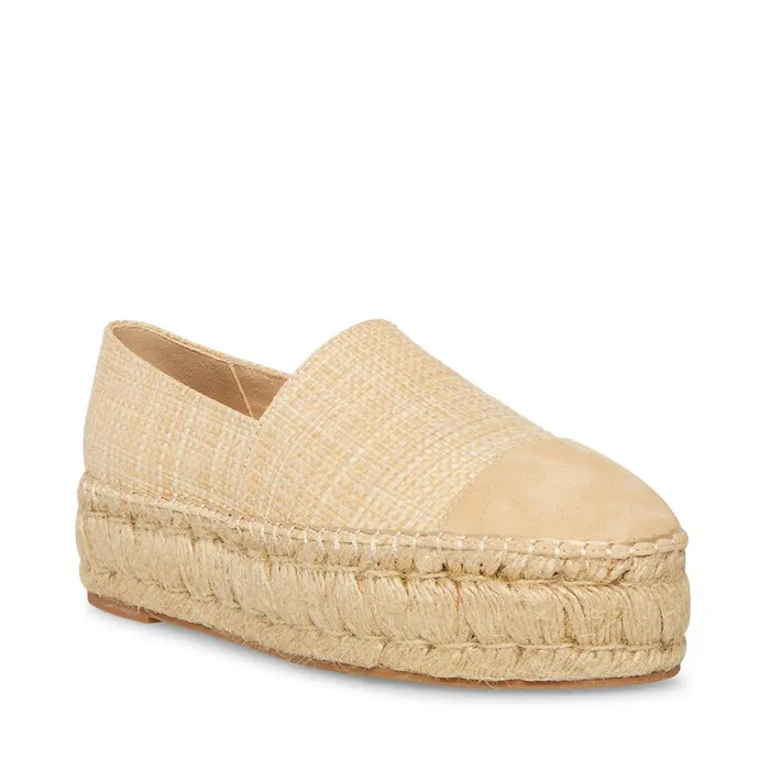 Womens Kitt Natural Raffia Steve Madden Loafers and Flats