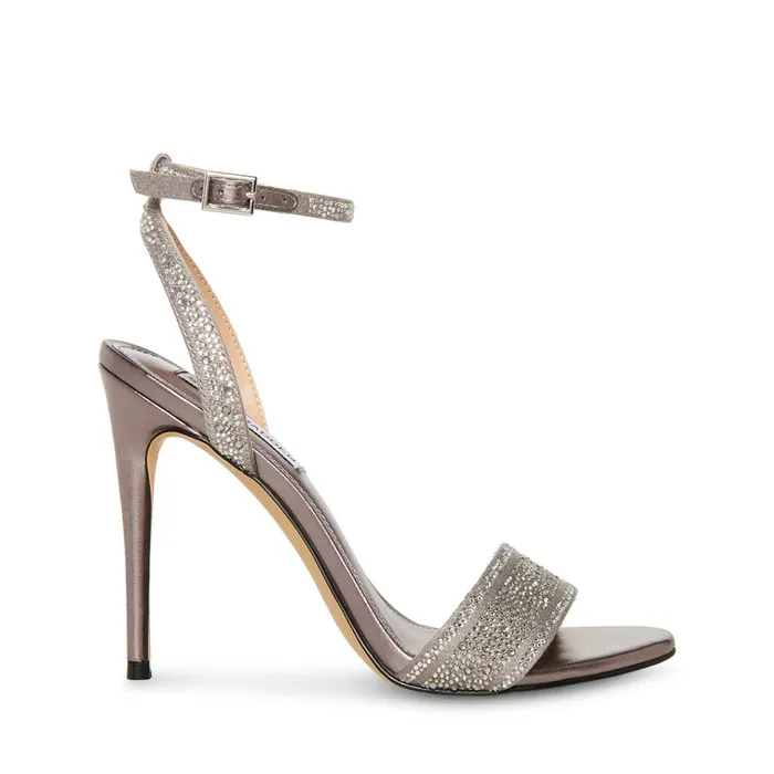 Womens Knockout Silver Metallic Steve Madden Heels