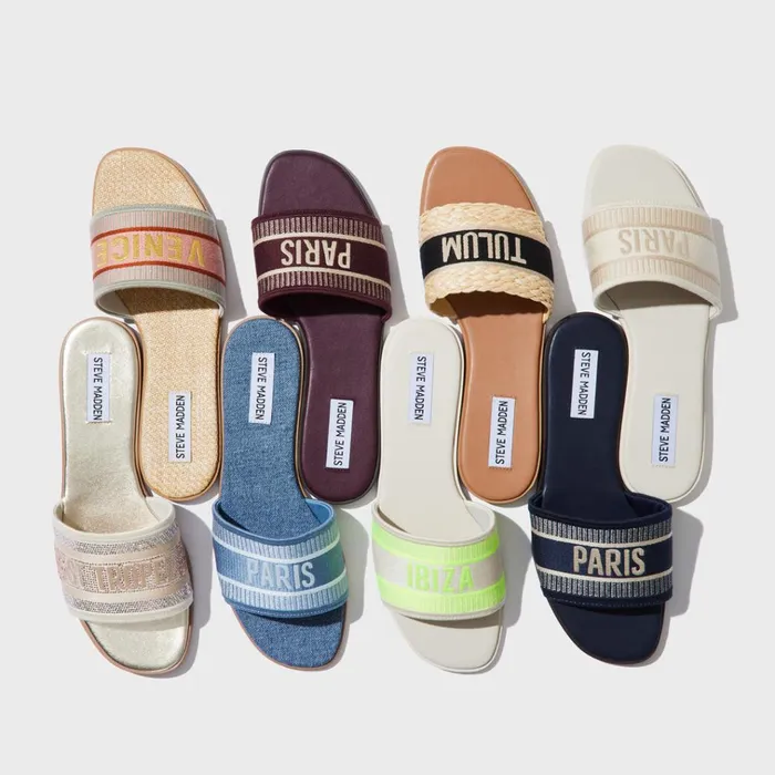 Womens Knox Navy Multi Steve Madden Sandals