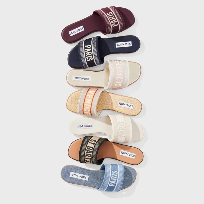 Womens Knox Navy Multi Steve Madden Sandals