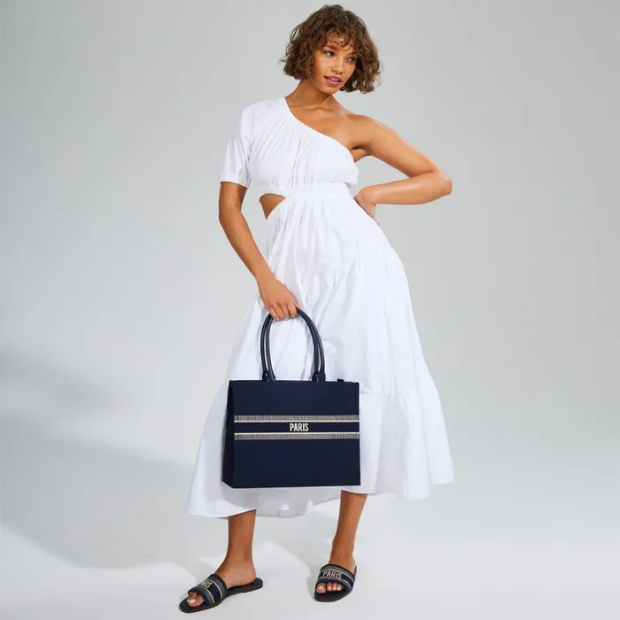 Womens Knox Tote Navy Multi Steve Madden Shoulder Bags