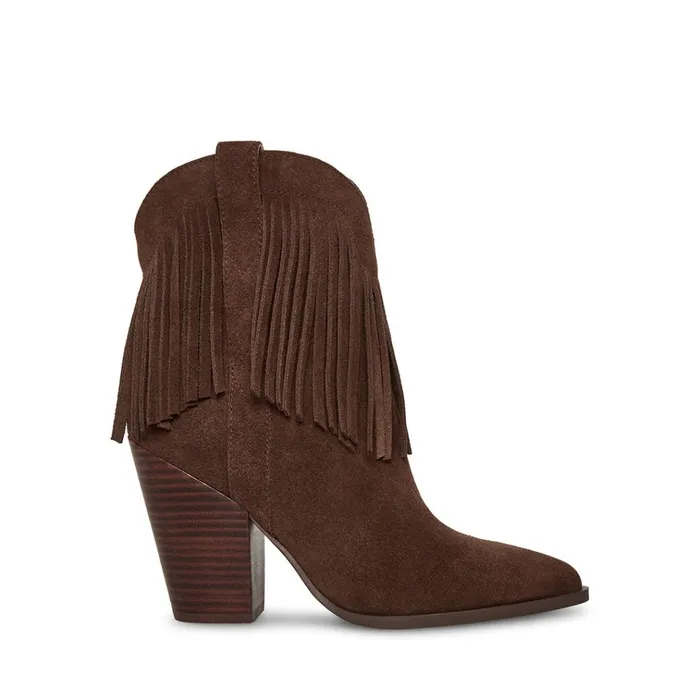 Womens Lainey Brown Suede Steve Madden Boots and Booties
