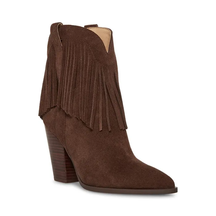 Womens Lainey Brown Suede Steve Madden Boots and Booties