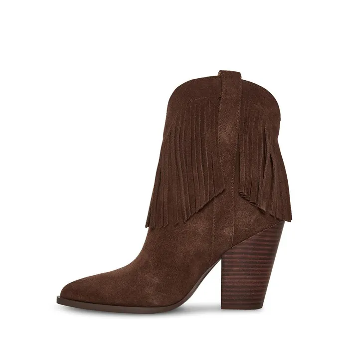 Womens Lainey Brown Suede Steve Madden Boots and Booties