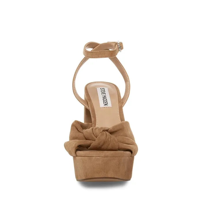 Womens Lala Tan Suede Steve Madden Heels