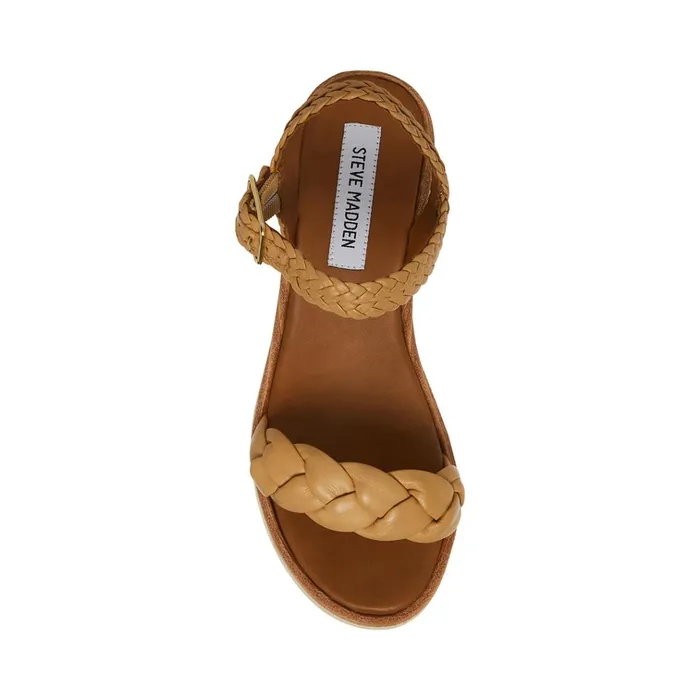 Womens Larsen Tan Leather Steve Madden Sandals