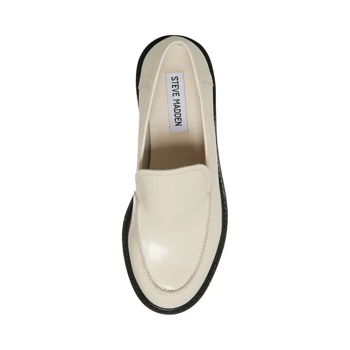 Womens Larusso Bone Leather Steve Madden Loafers and Flats