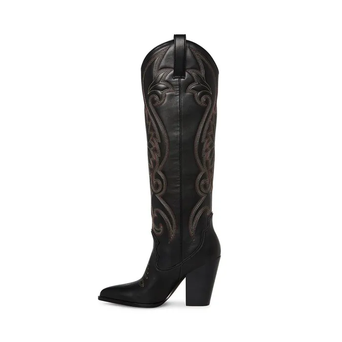 Womens Lasso Black Multi Steve Madden Boots and Booties
