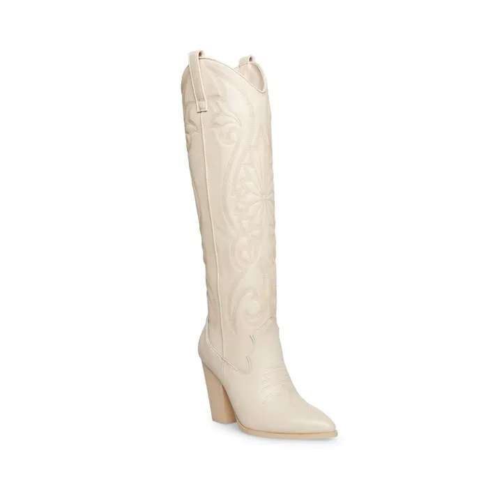 Womens Lasso Bone Leather Steve Madden Boots and Booties
