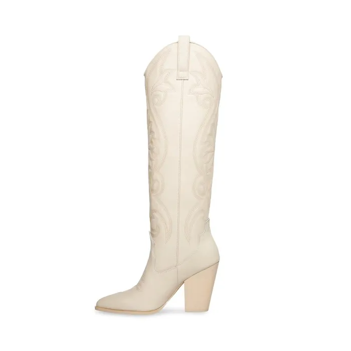 Womens Lasso Bone Leather Steve Madden Boots and Booties