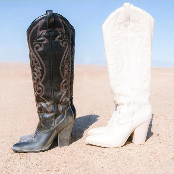 Womens Lasso Bone Leather Steve Madden Boots and Booties