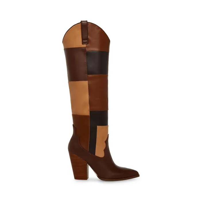 Womens LassoP Brown Multi Steve Madden Boots and Booties