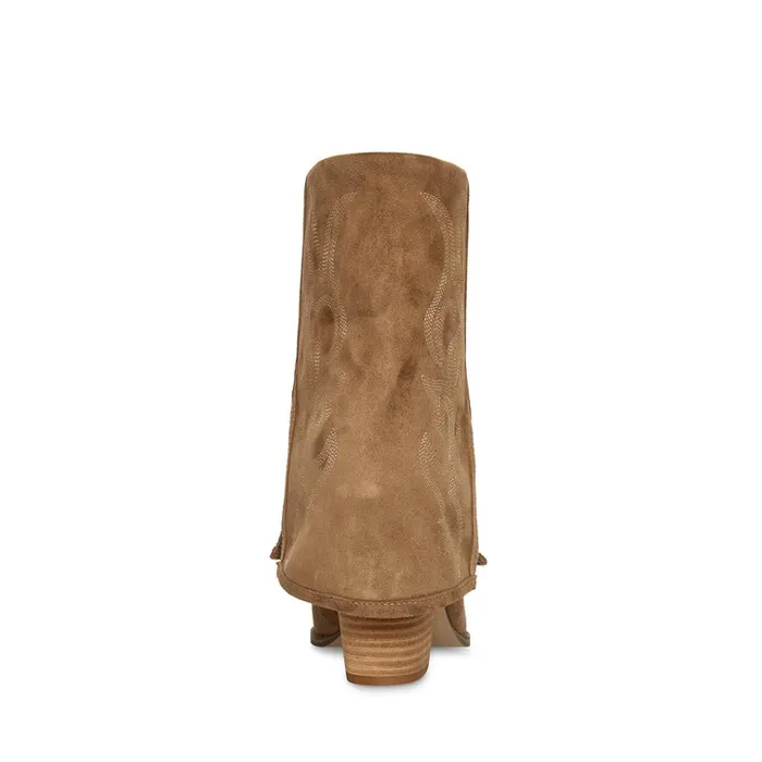 Womens Layne Cognac Suede Steve Madden Boots and Booties
