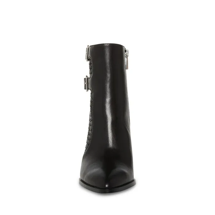 Womens Liz Black Leather Steve Madden Boots and Booties