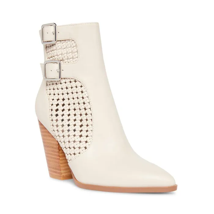 Womens Liz Bone Leather Steve Madden Boots and Booties