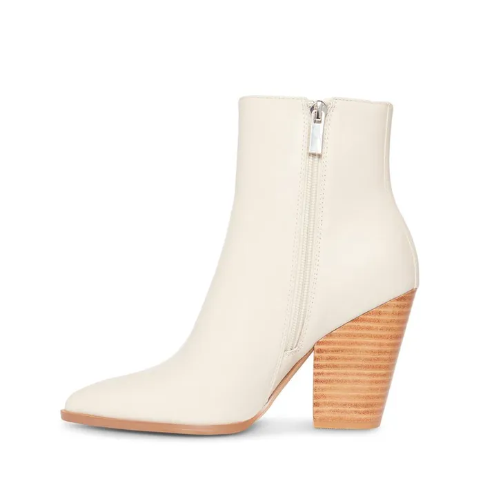 Womens Liz Bone Leather Steve Madden Boots and Booties