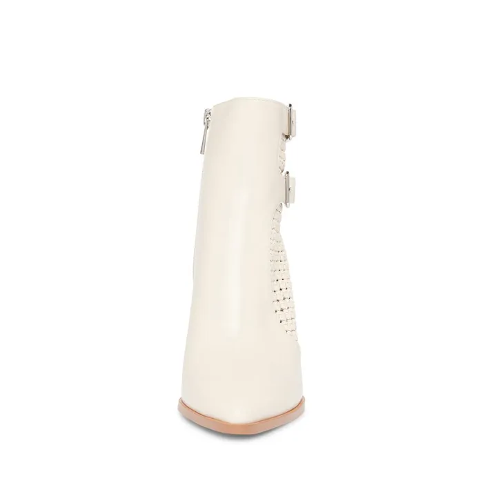 Womens Liz Bone Leather Steve Madden Boots and Booties