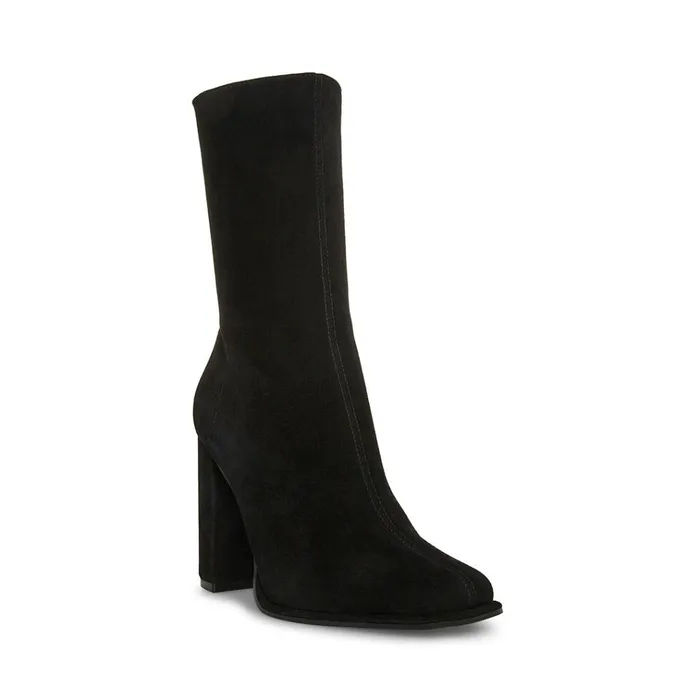 Womens Lockwood Black Suede Steve Madden Boots and Booties Womens Lockwood Black Suede Steve Madden Boots and Booties