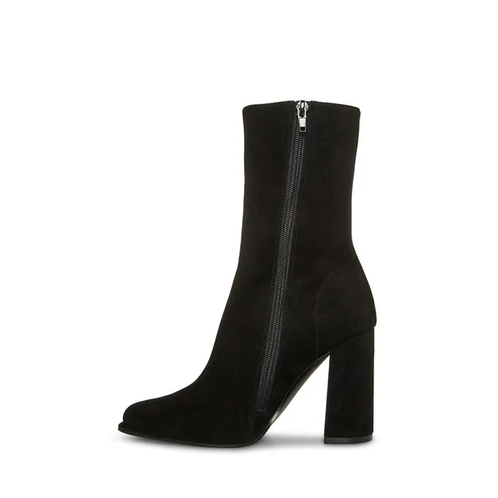 Womens Lockwood Black Suede Steve Madden Boots and Booties Womens Lockwood Black Suede Steve Madden Boots and Booties