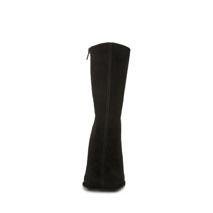 Womens Lockwood Black Suede Steve Madden Boots and Booties Womens Lockwood Black Suede Steve Madden Boots and Booties