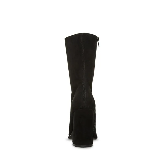 Womens Lockwood Black Suede Steve Madden Boots and Booties Womens Lockwood Black Suede Steve Madden Boots and Booties