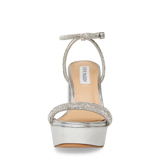 Womens Lofty Silver Steve Madden Heels