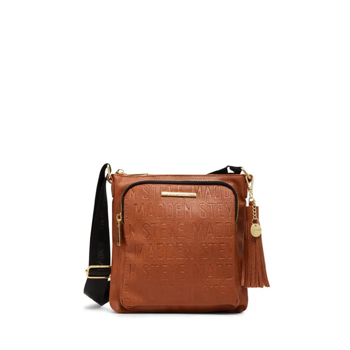 Womens Logo Crossbody Cognac Steve Madden Crossbody Bags