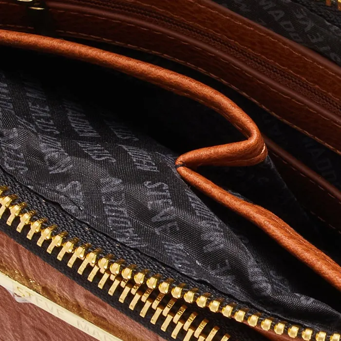 Womens Logo Crossbody Cognac Steve Madden Crossbody Bags