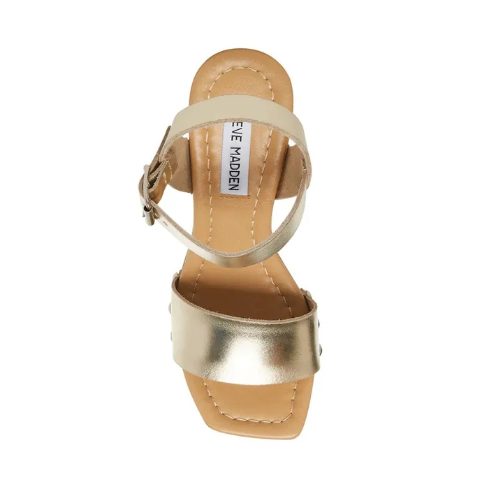 Womens Magnolia Gold Leather Steve Madden Sandals