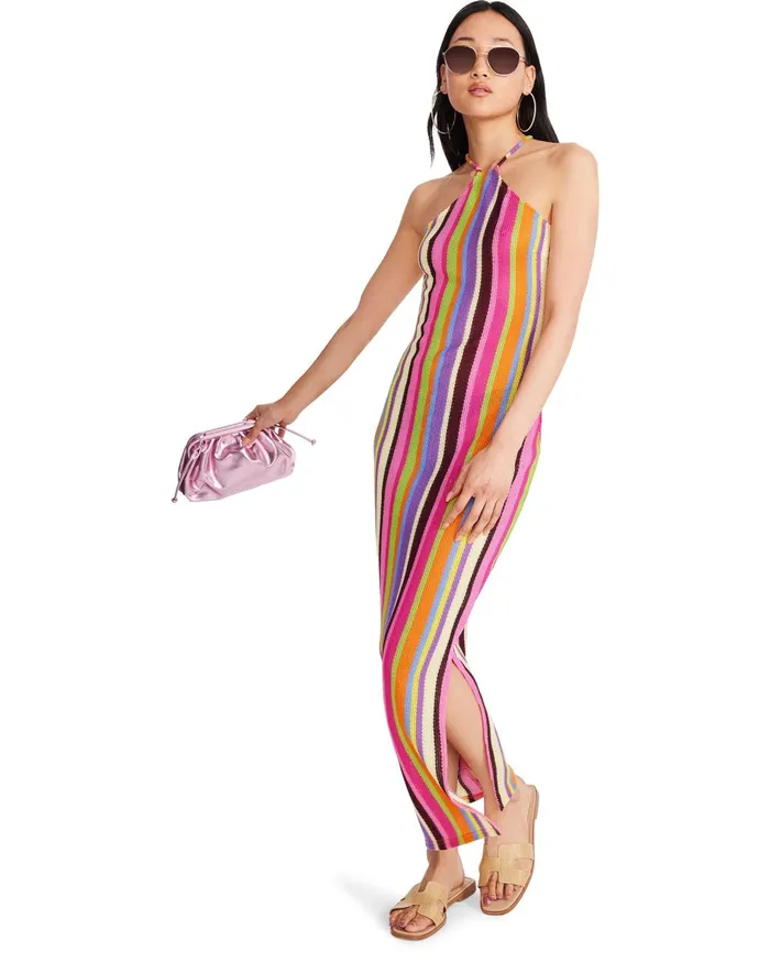 Womens Makenna Dress Pink Multi Steve Madden Dresses Womens Makenna Dress Pink Multi Steve Madden Dresses