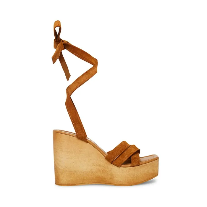 Womens Maristella Chestnut Suede Steve Madden Sandals