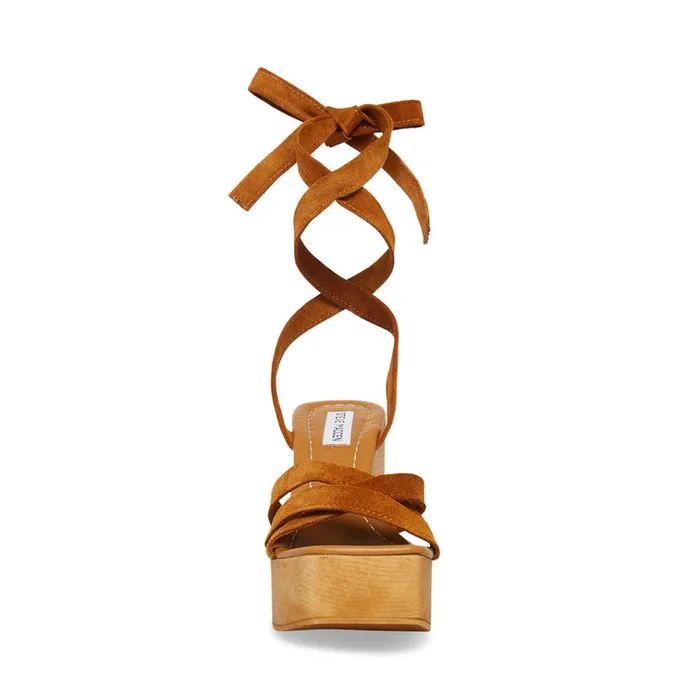 Womens Maristella Chestnut Suede Steve Madden Sandals