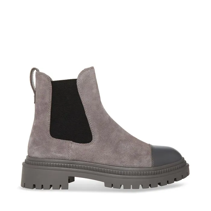 Womens Mayslie Light Grey Suede Steve Madden Boots and Booties