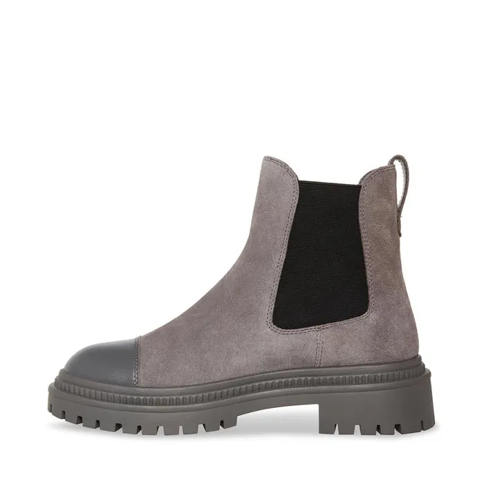 Womens Mayslie Light Grey Suede Steve Madden Boots and Booties