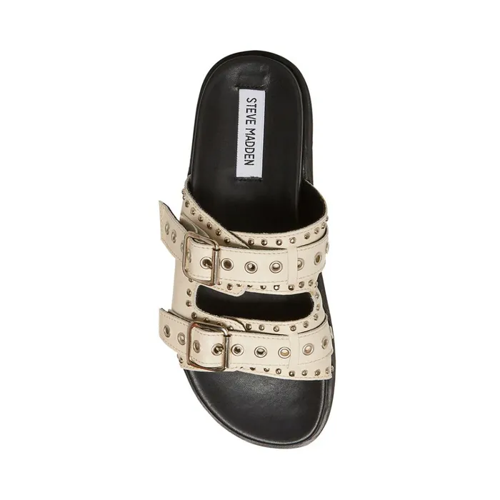 Womens Melanie Bone Leather Steve Madden Sandals Womens Melanie Bone Leather Steve Madden Sandals