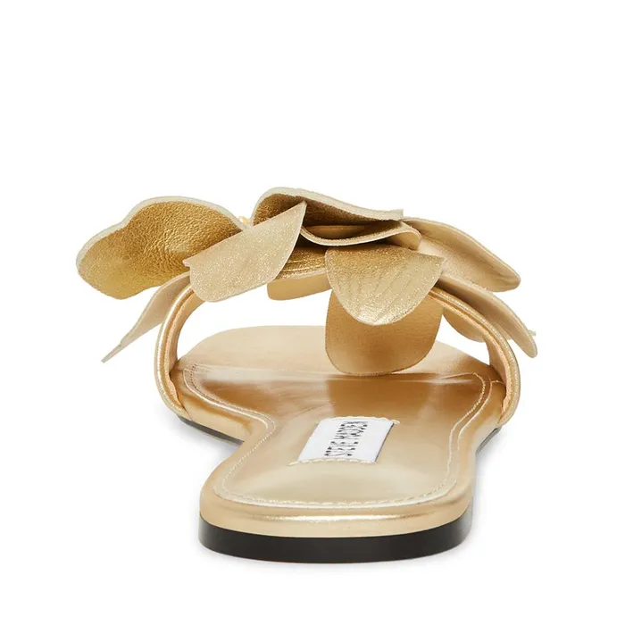 Womens Melena Gold Leather Steve Madden Sandals