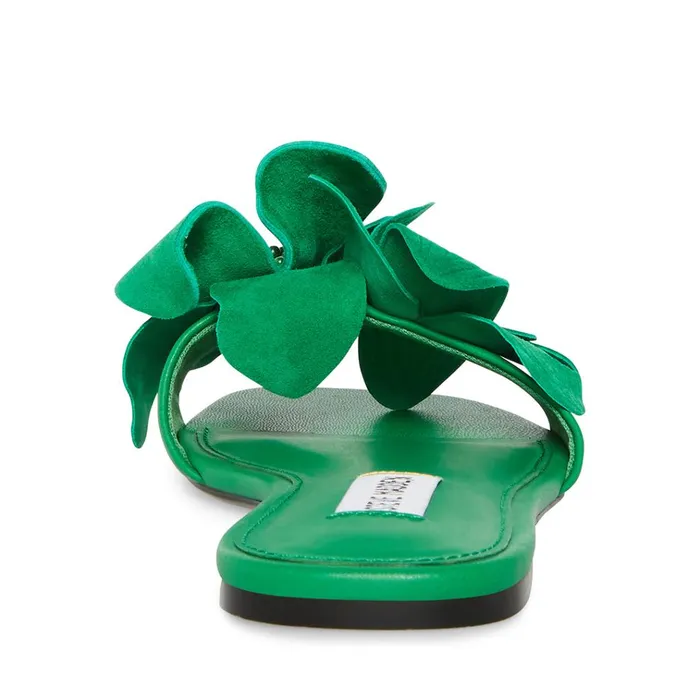 Womens Melena Green Suede Steve Madden Sandals