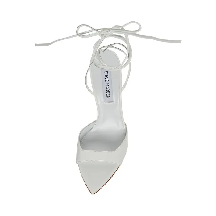 Womens Melina White Patent Steve Madden Heels