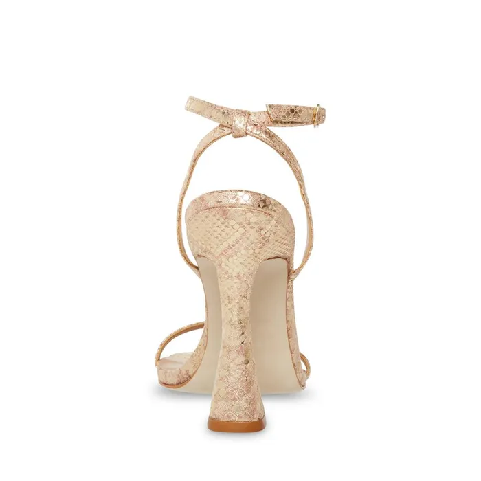 Womens Midnight Gold Snake Steve Madden Heels
