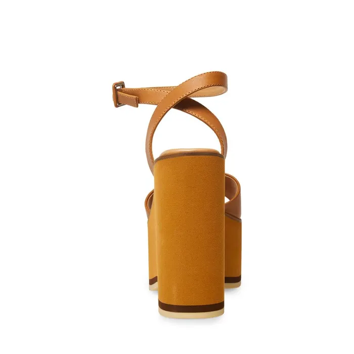 Womens Milan Tan Leather Steve Madden Sandals