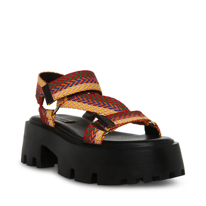 Womens Milly Black Multi Steve Madden Sandals