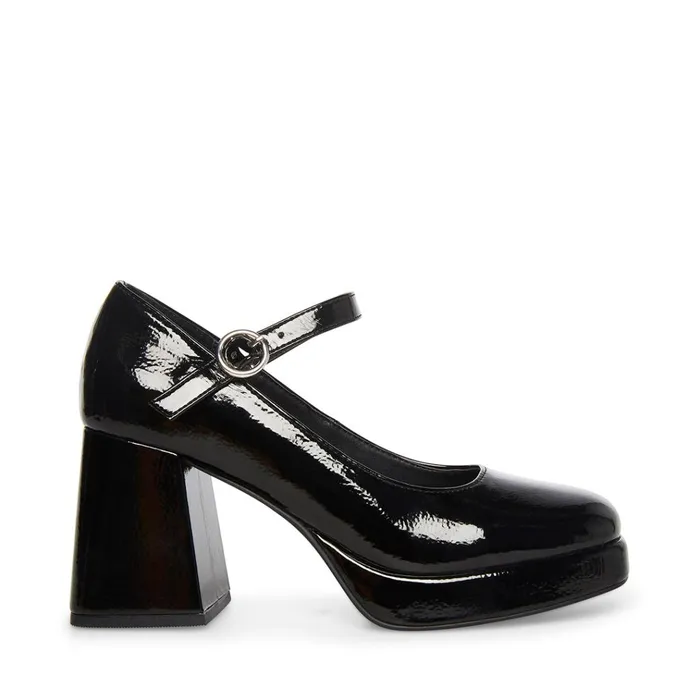 Womens Mingle Black Patent Steve Madden Heels