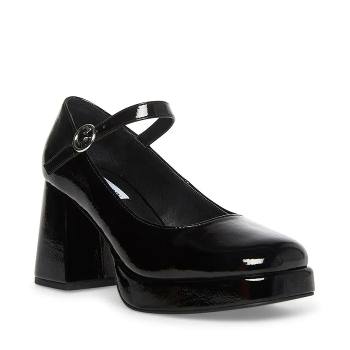 Womens Mingle Black Patent Steve Madden Heels