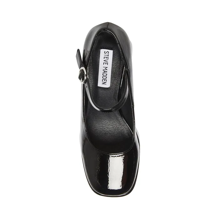 Womens Mingle Black Patent Steve Madden Heels